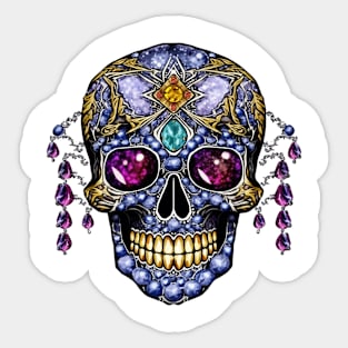 Bejeweled Skull #4 Sticker